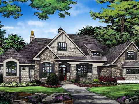 Spacious Modern Craftsman house Plan with 5 Bedroom Design