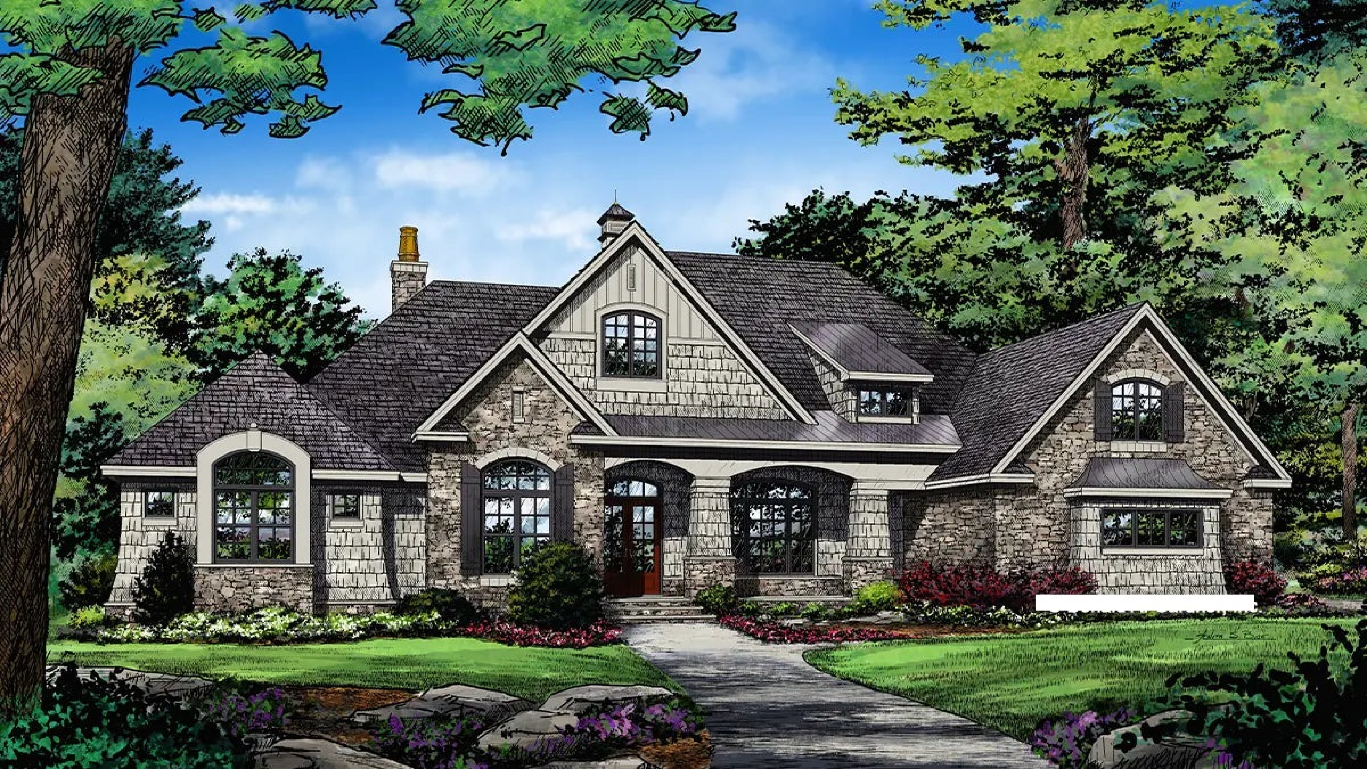 Spacious Modern Craftsman Home Plan with 5 Bedroom Design