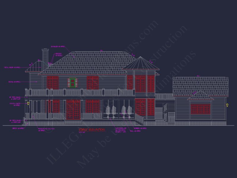 Spacious Southern house Plan with 2-Story Floor Designs
