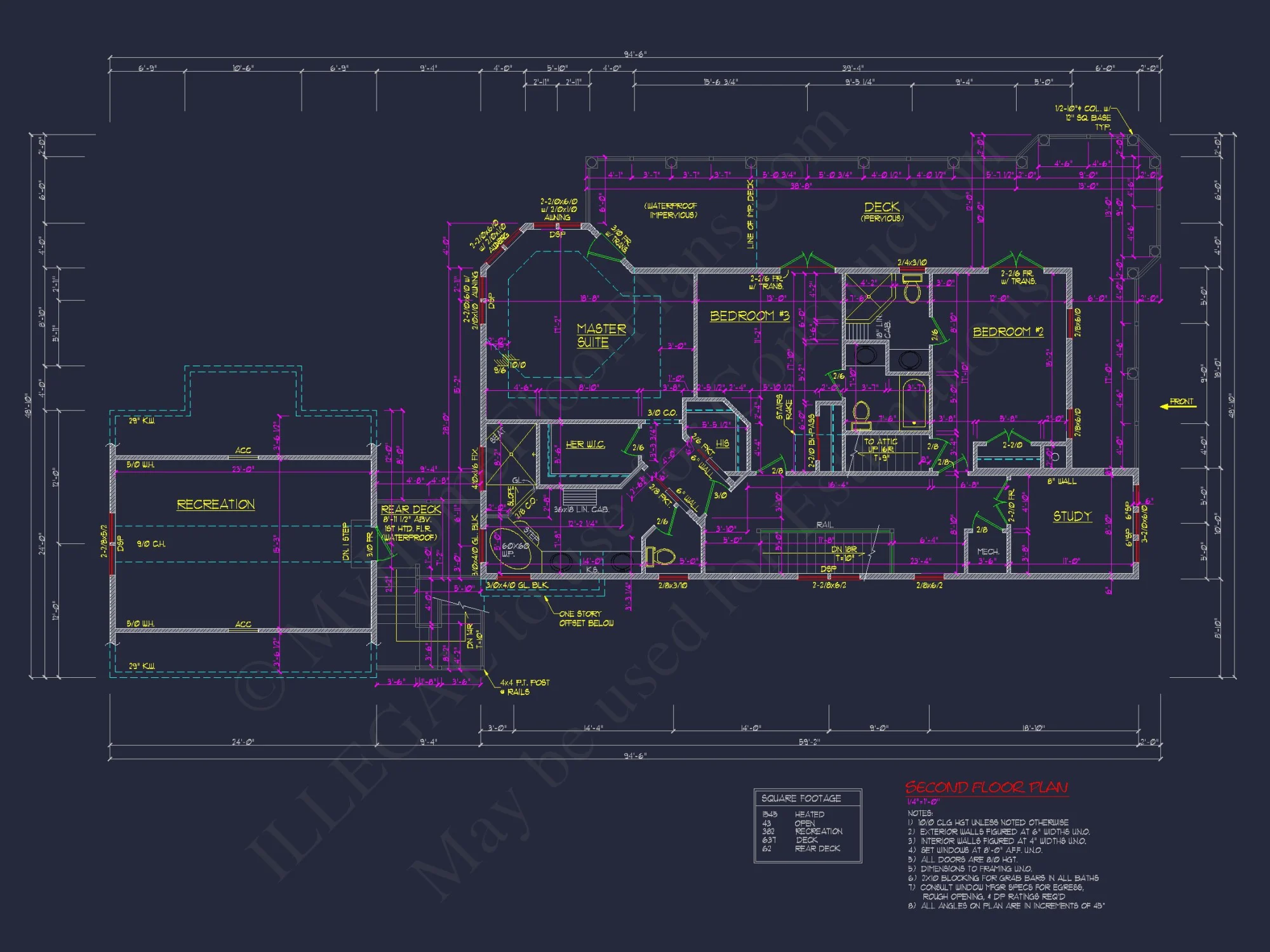 Spacious Southern house Plan with 2-Story Floor Designs