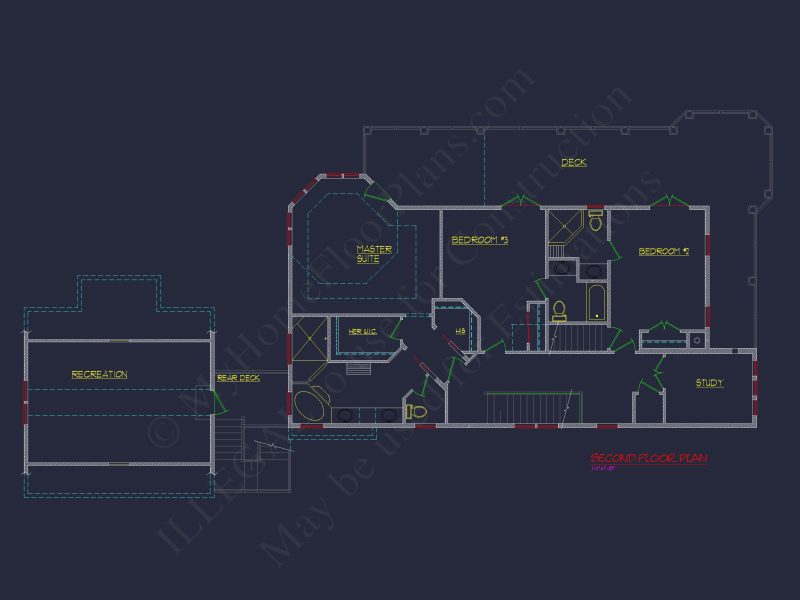 Spacious Southern house Plan with 2-Story Floor Designs