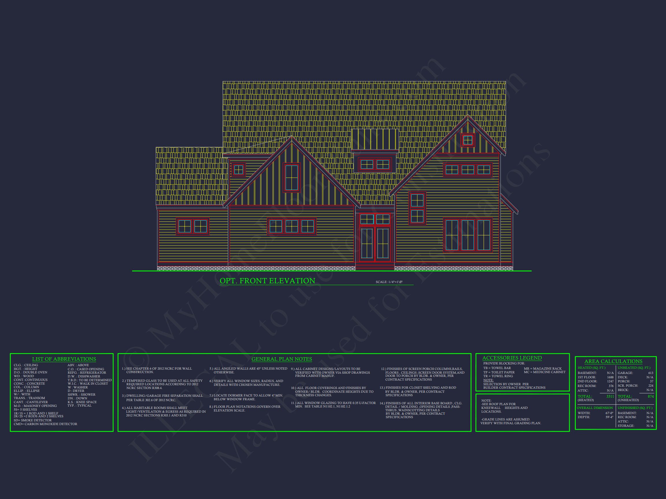 Spacious Traditional Craftsman house Plan with Detailed CAD Blueprint