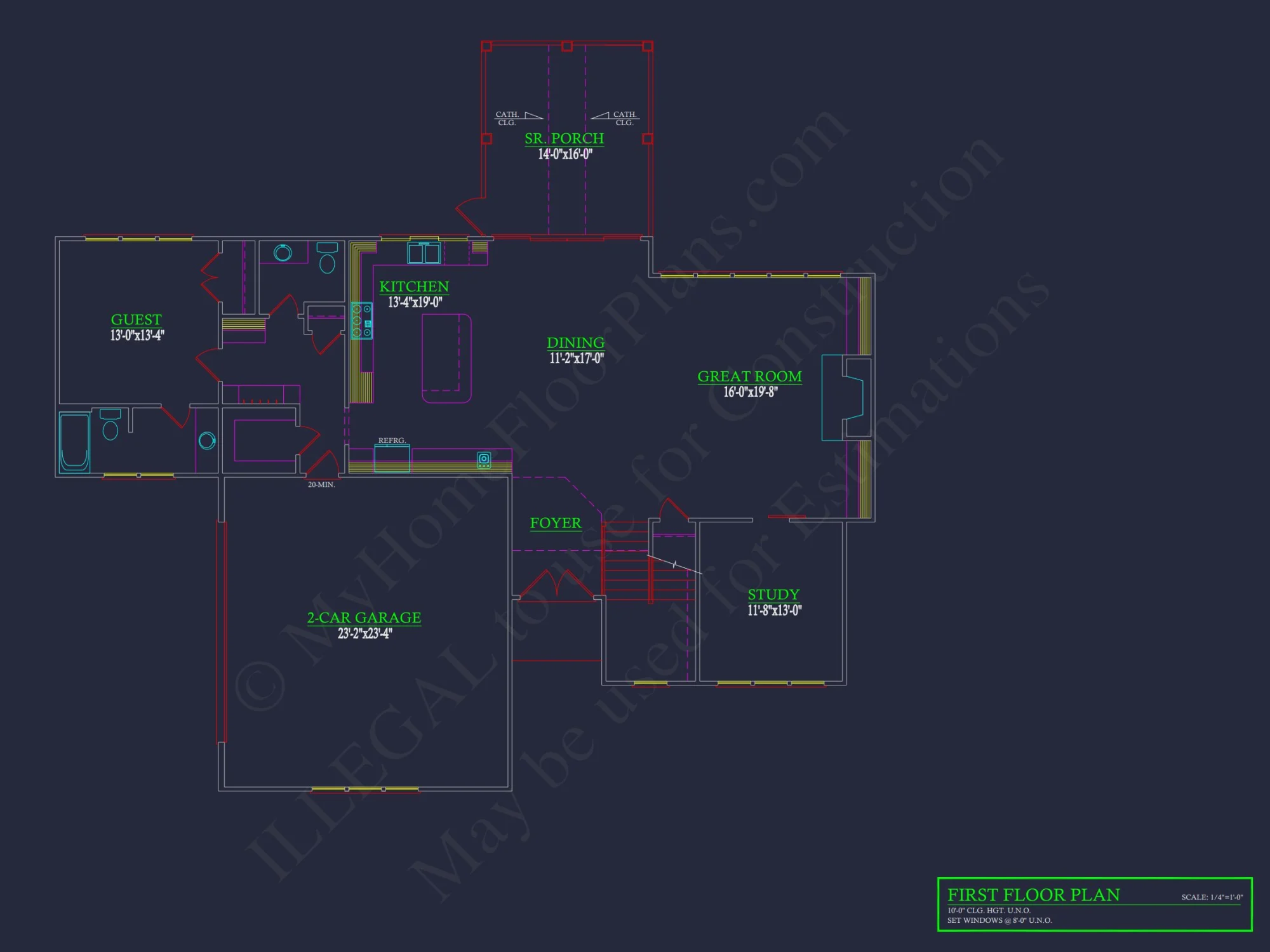 Spacious Traditional Craftsman house Plan with Detailed CAD Blueprint