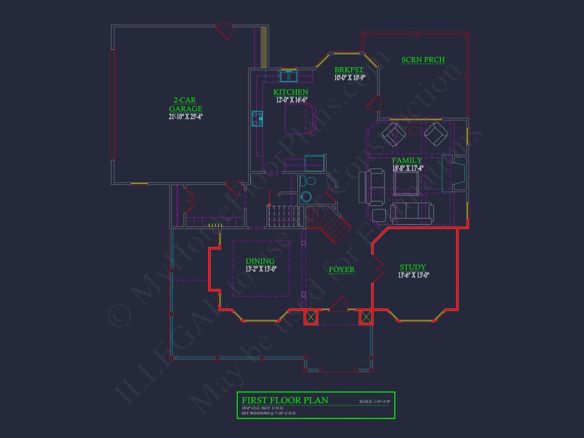 Spacious Traditional house Plan with 2 Floors and CAD Designs