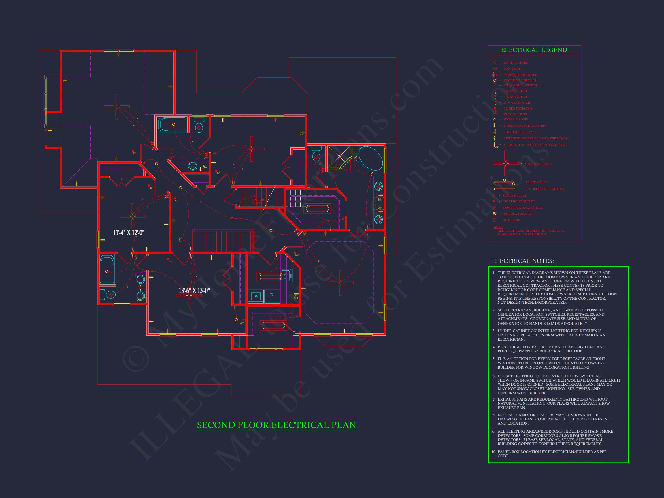 Spacious Traditional house Plan with 2 Floors and CAD Designs