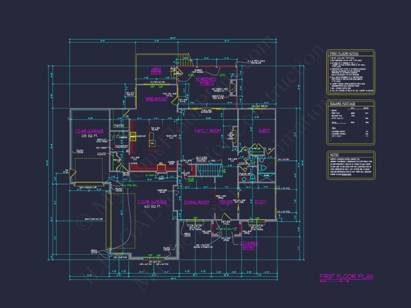 Spacious Traditional house Plan with Detailed Floor Designs