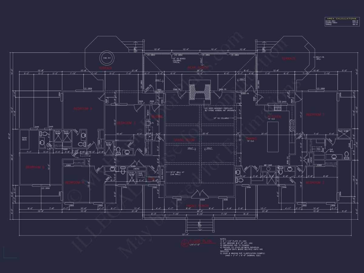 Spacious Traditional Southern house Plan with Open Layout