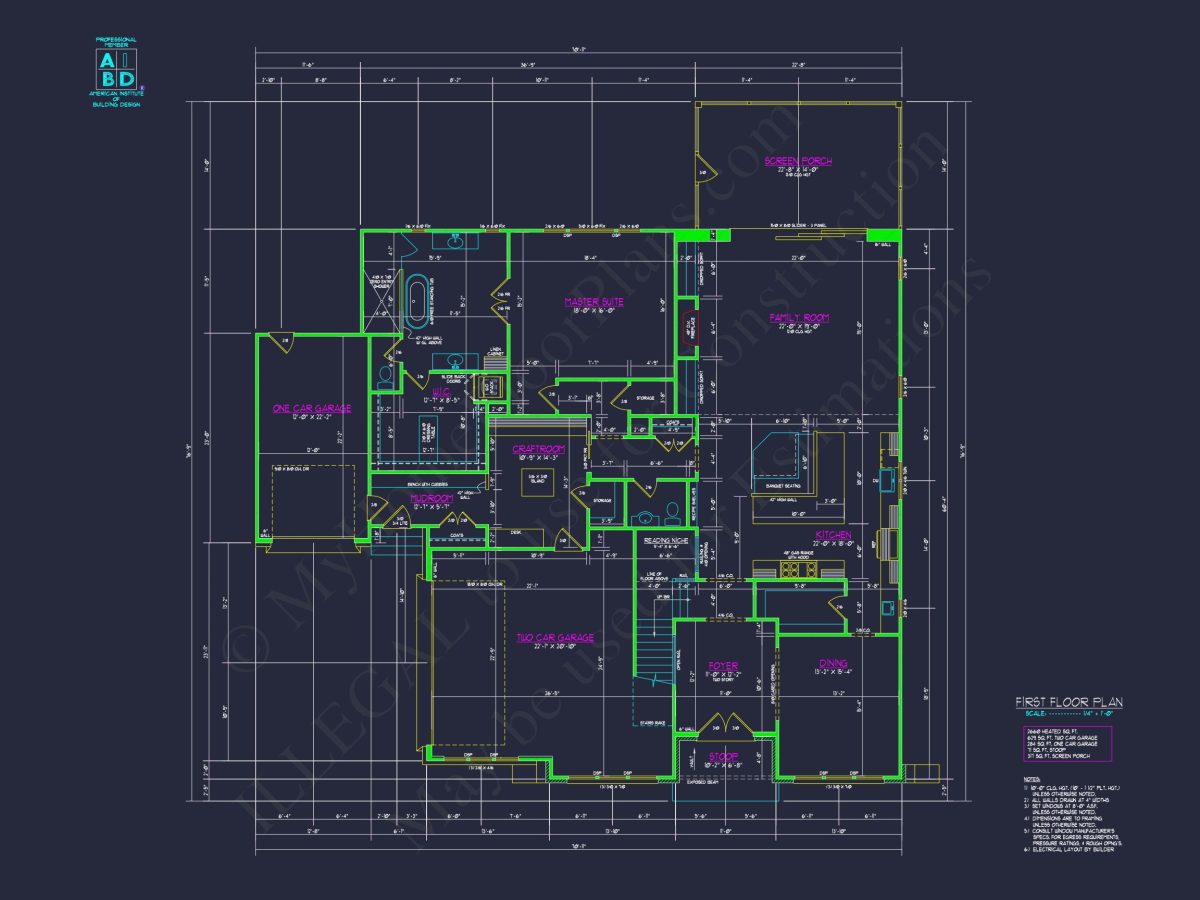 Spacious Tudor-Inspired Floor Plan with 4 Bedrooms and 3 Garages