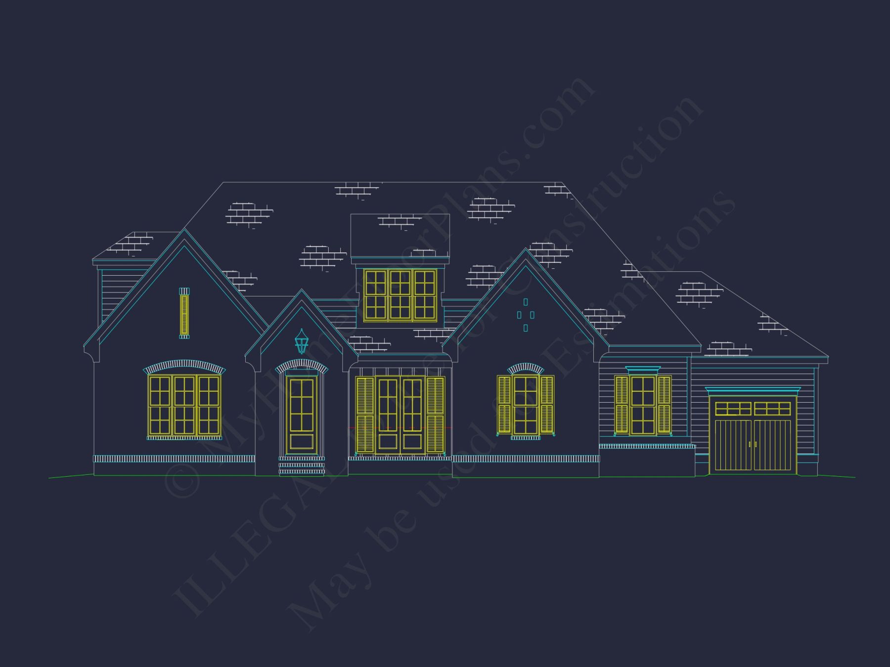 Spacious Two-Story house Plan with CAD Design and Blueprint