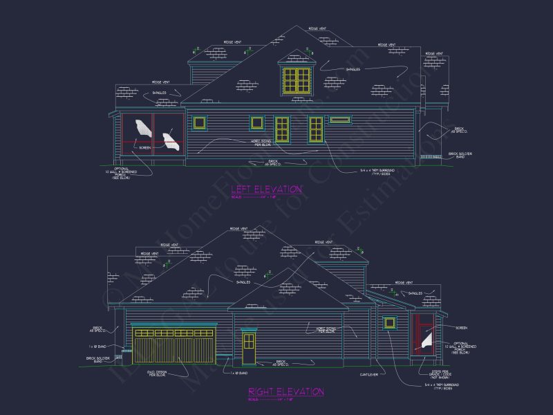 Spacious Two-Story house Plan with CAD Design and Blueprint