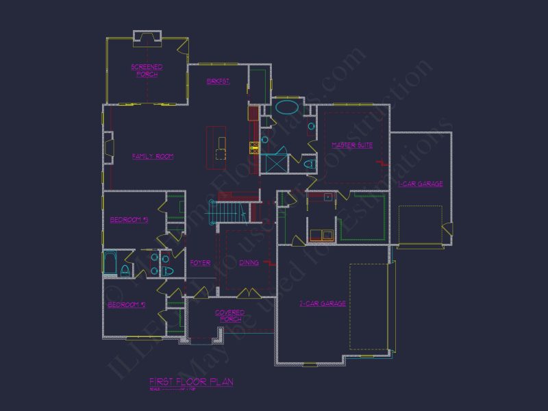 Spacious Two-Story house Plan with CAD Design and Blueprint
