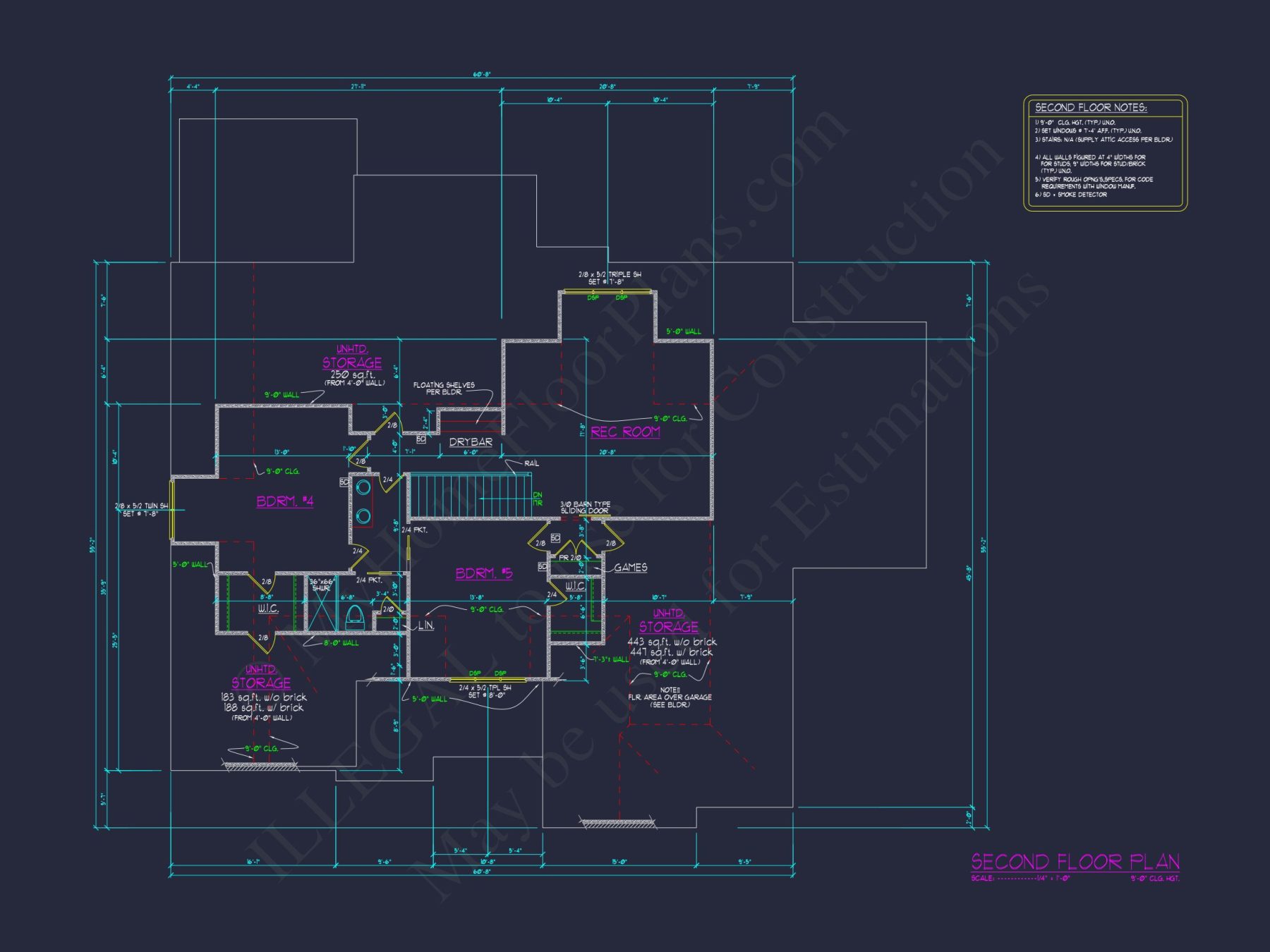 Spacious Two-Story house Plan with CAD Design and Blueprint