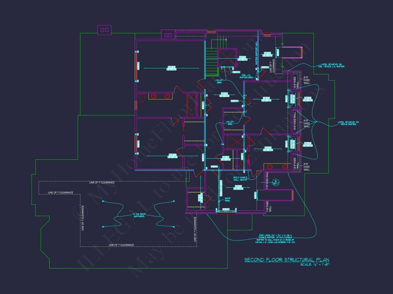 Stunning 2-Story house Floor Plan with CAD Designs & Blueprint