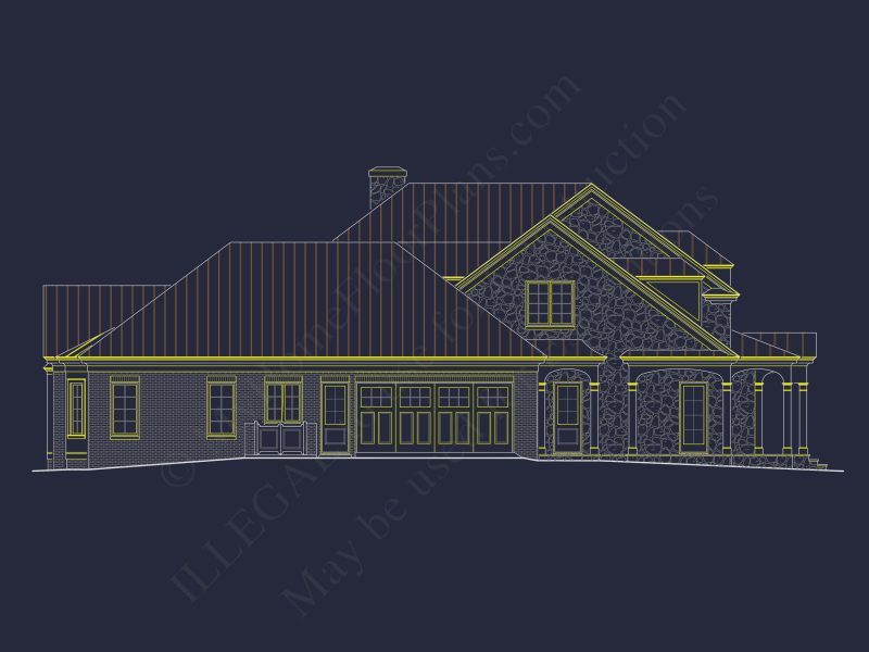 Stunning 2-Story house Floor Plan with CAD Designs & Blueprint