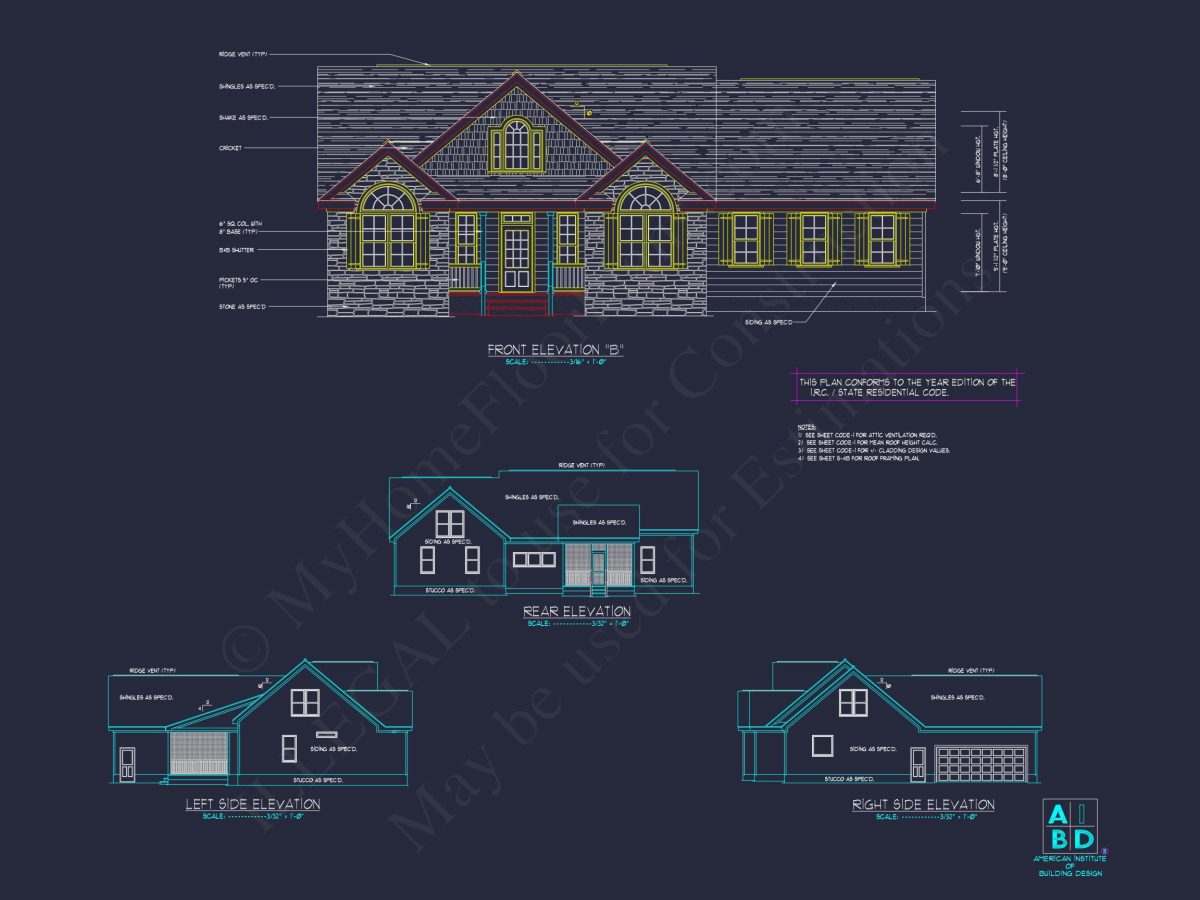 Stunning 2-Story house Plan with CAD Blueprint & Designs