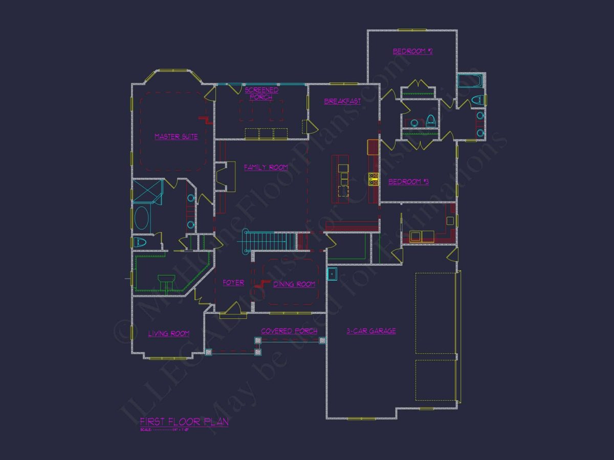 Stunning 2-Story house Plan with CAD Blueprint & Modern Designs