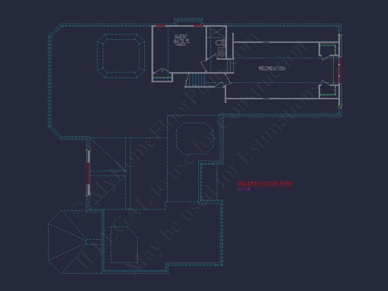 Stunning 2-Story house Plan with CAD Designs & Floor Plans
