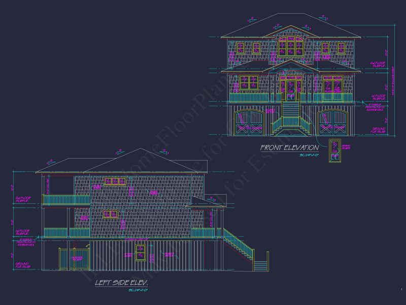 Stunning 2-Story house Plan with Coastal Designs & Blueprint