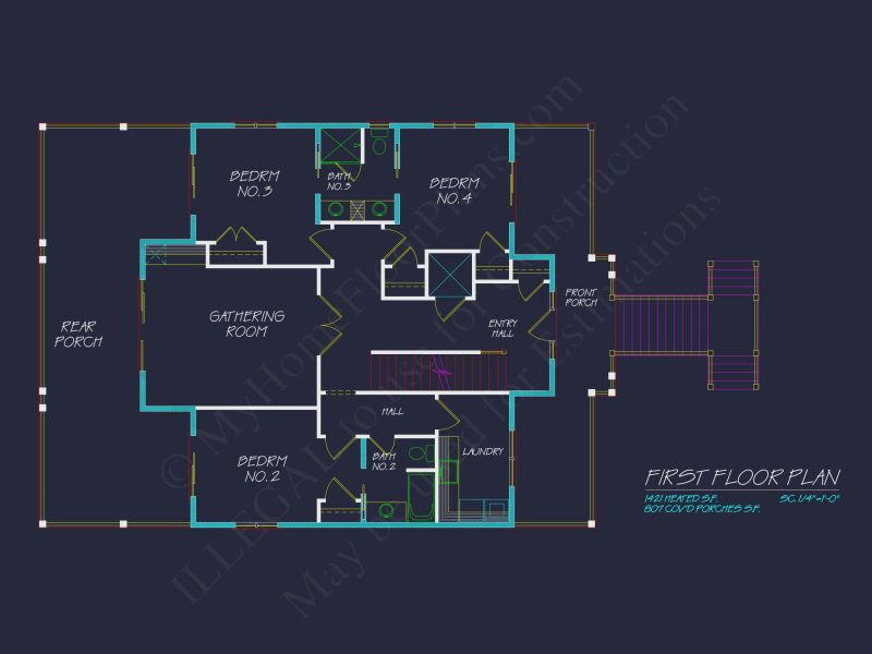 Stunning 2-Story house Plan with Coastal Designs & Blueprint