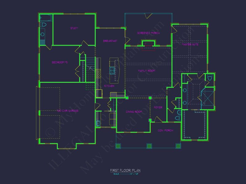 Stunning 2-Story house Plan with Detailed Blueprint Designs