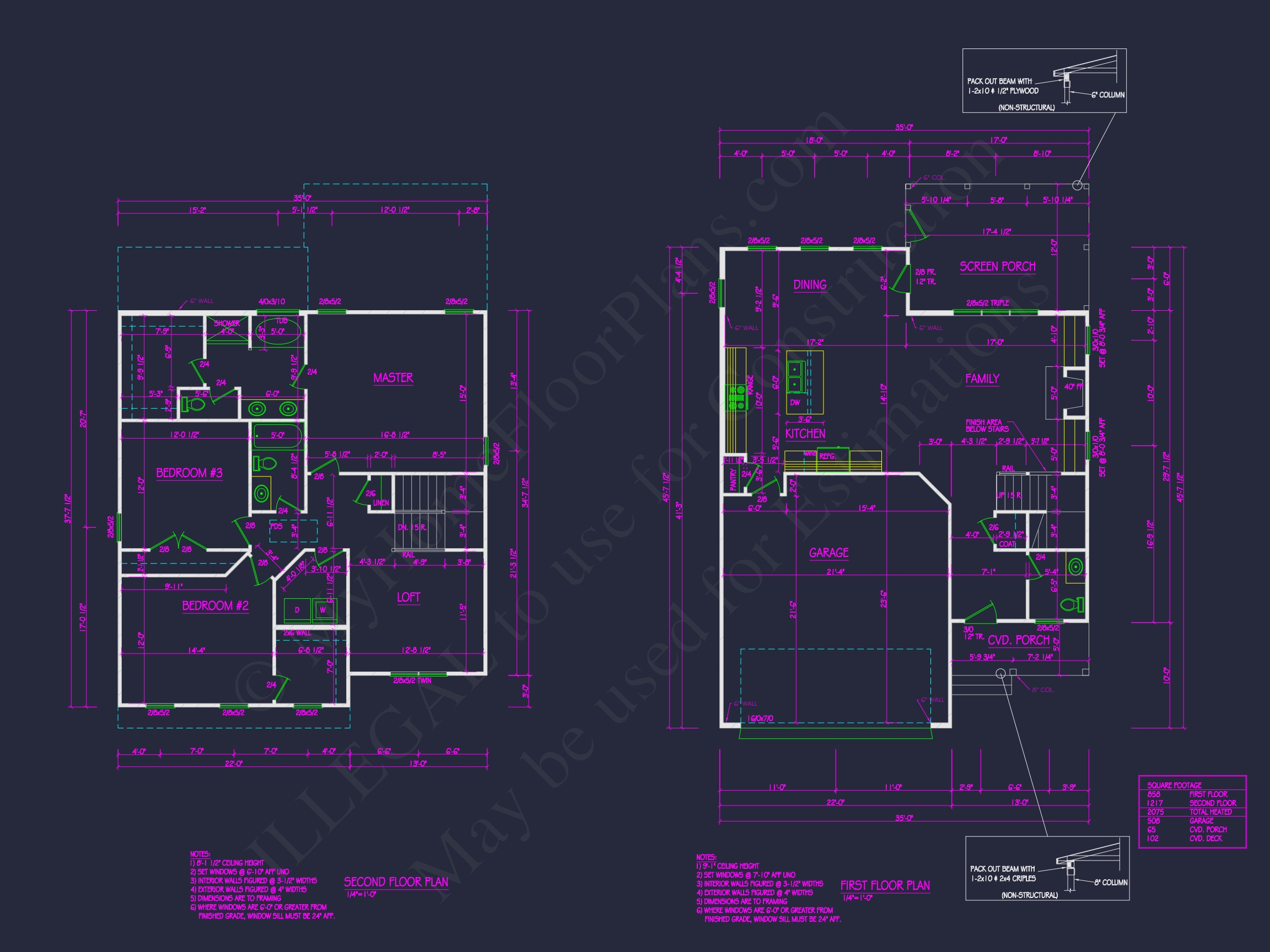 Stunning 2-Story Home Plan with Detailed CAD Designs