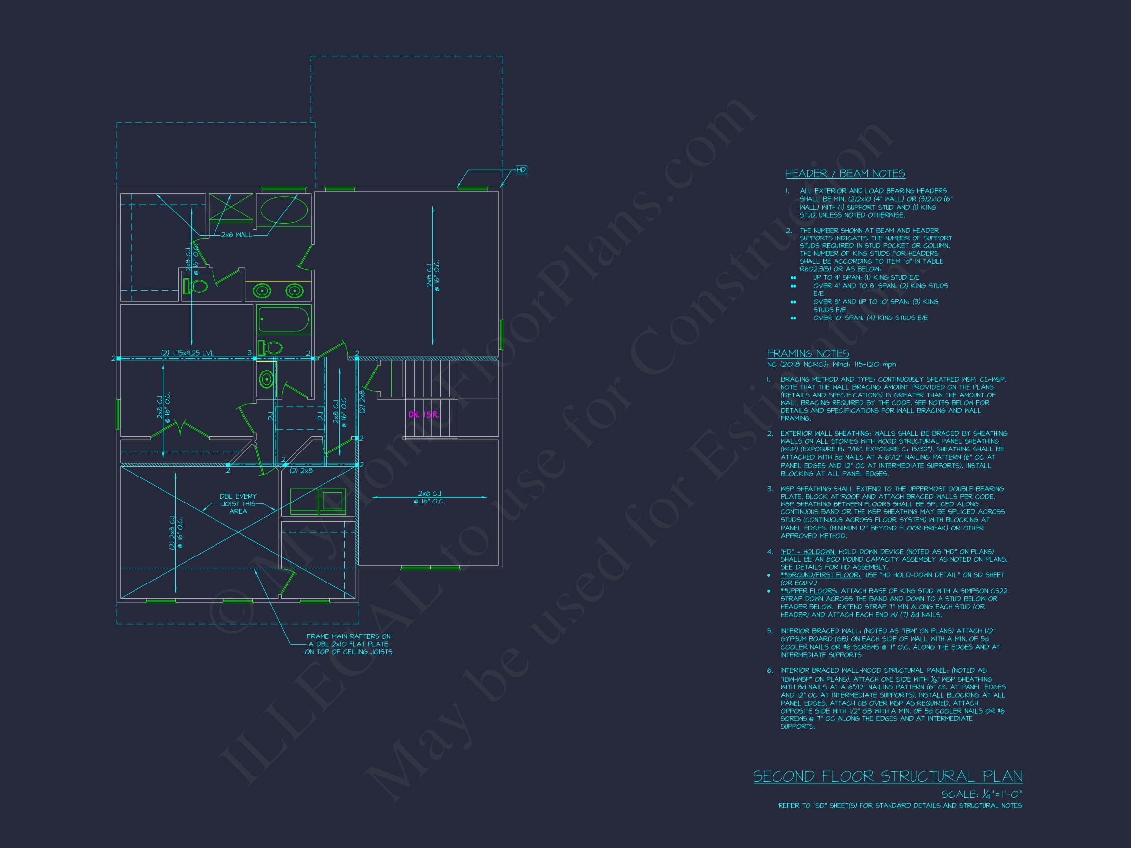 Stunning 2-Story Home Plan with Detailed CAD Designs