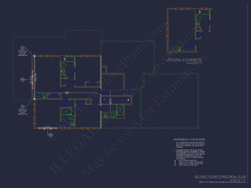 Stunning 2-Story house Plan with Open Floor Plan and CAD Designs