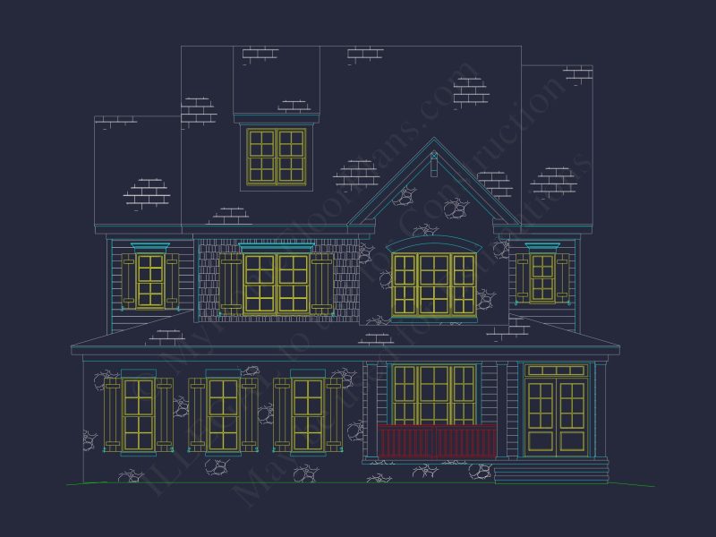 Stunning 3-Story house Plan with CAD Designs and Blueprints