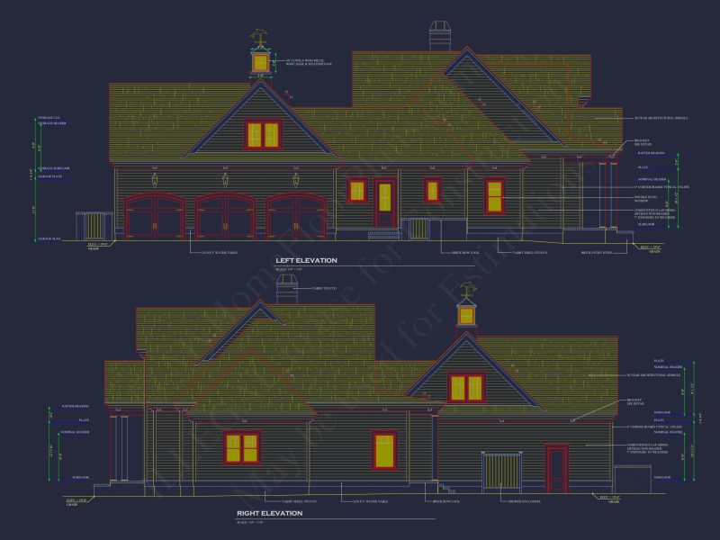 Stunning 4-Bedroom house Floor Plan with CAD Designs