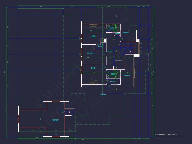 Stunning 4-Bedroom house Floor Plan with CAD Designs