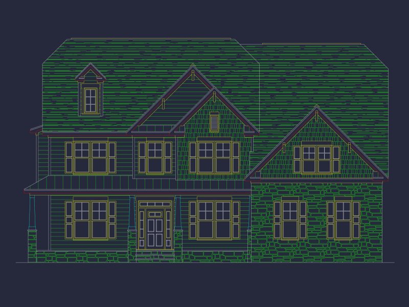 Stunning 5-Bedroom house Plan with Detailed CAD Architecture
