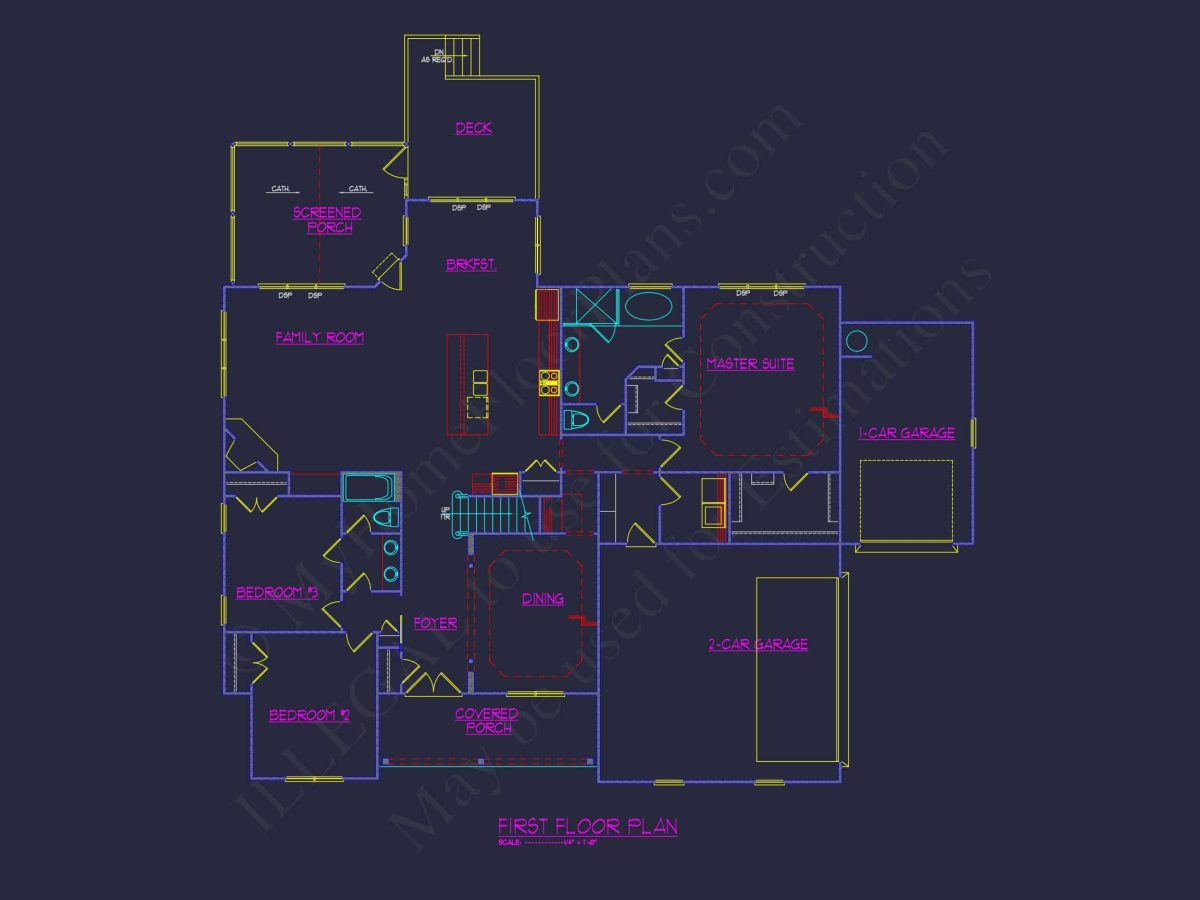 Stunning Architectural house Floor Plan with CAD Design