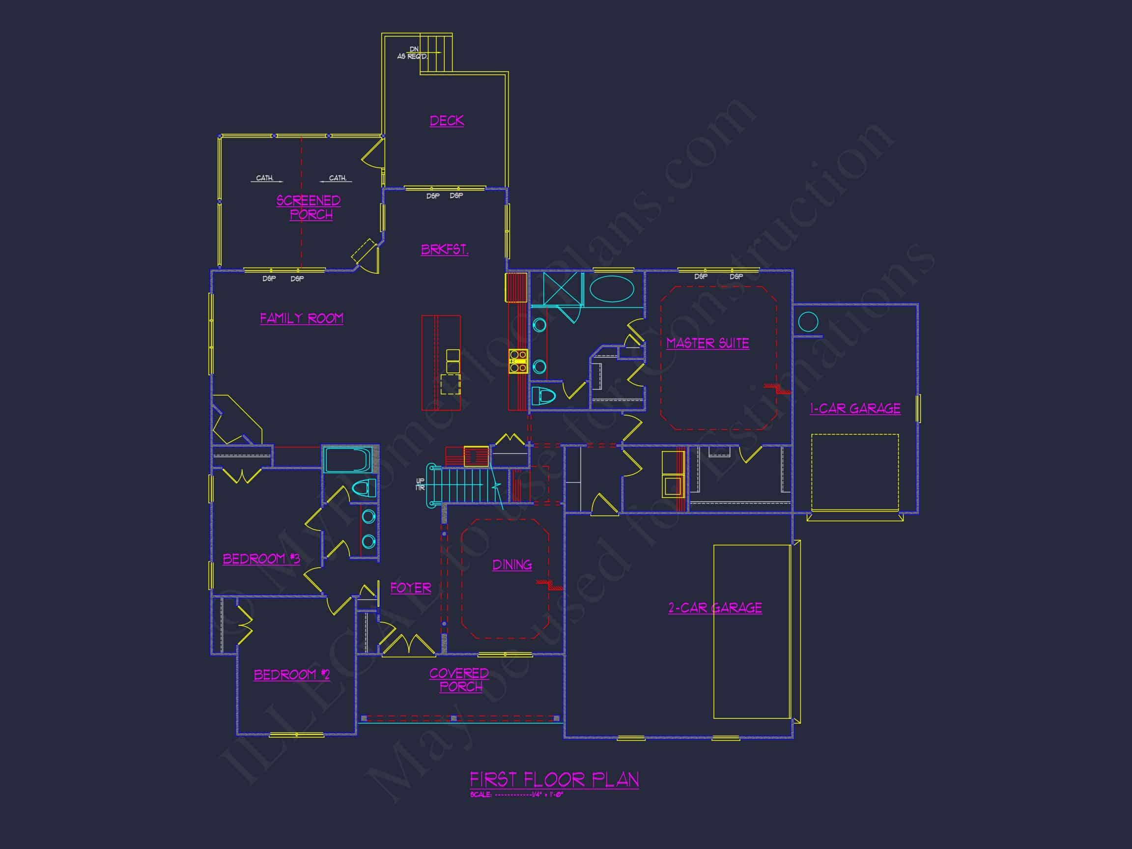 Stunning Architectural house Floor Plan with CAD Design