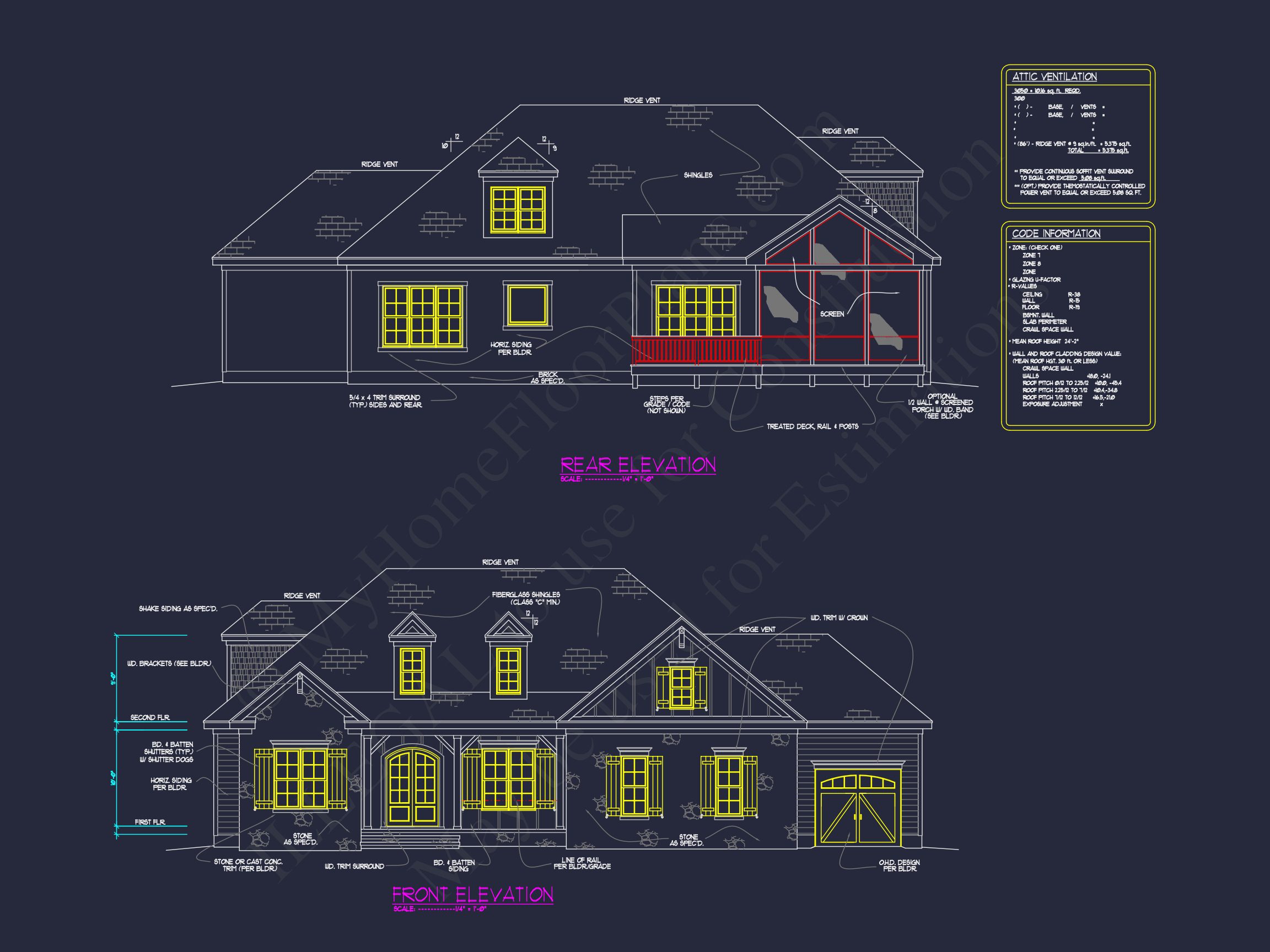 Stunning Architectural house Floor Plan with CAD Design