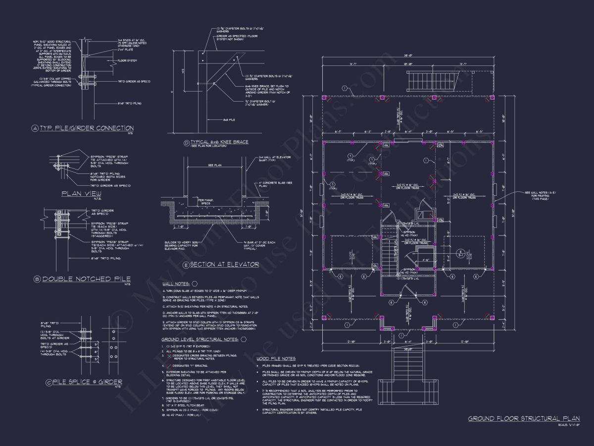Stunning Beach house Plan with CAD and Architecture Designs