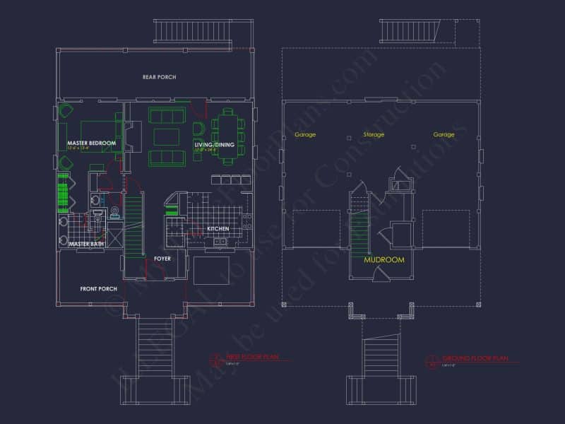 Stunning Beach house Plan with CAD and Architecture Designs
