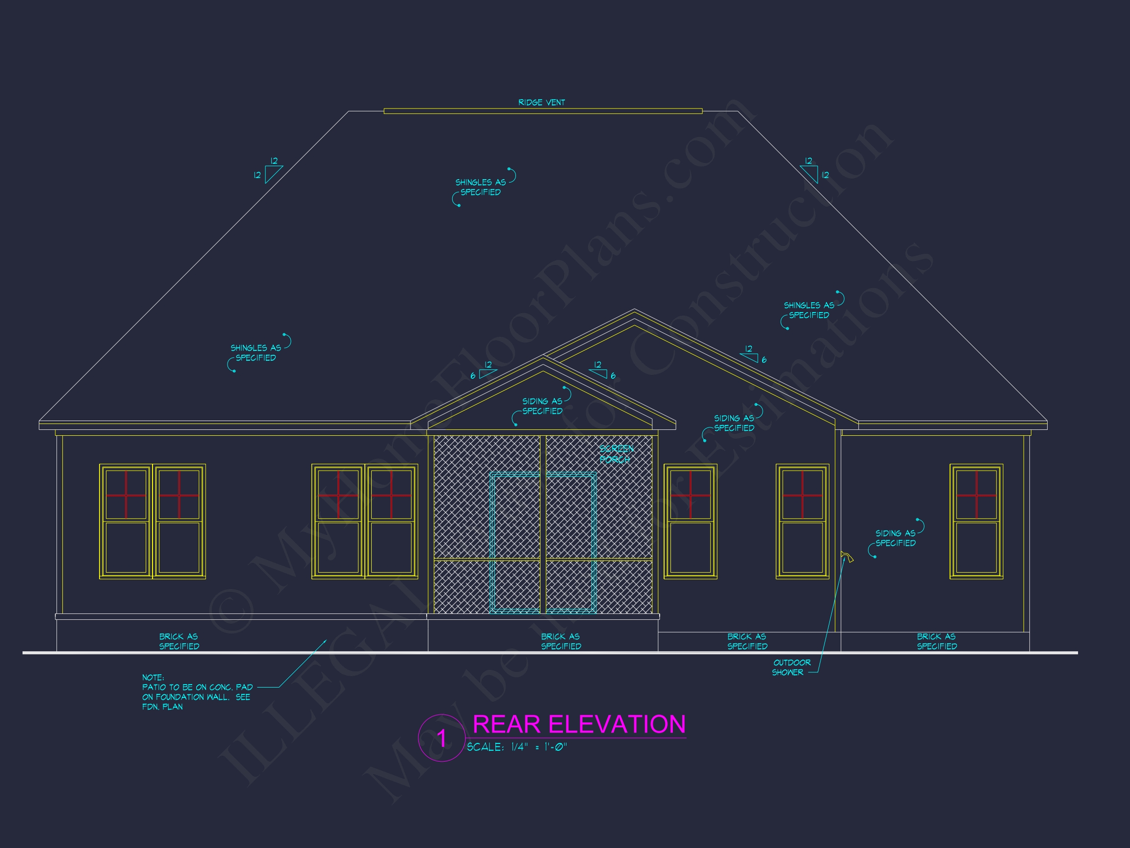 Stunning CAD Home Floor Plan with 1.5 Stories and 3 Bedrooms