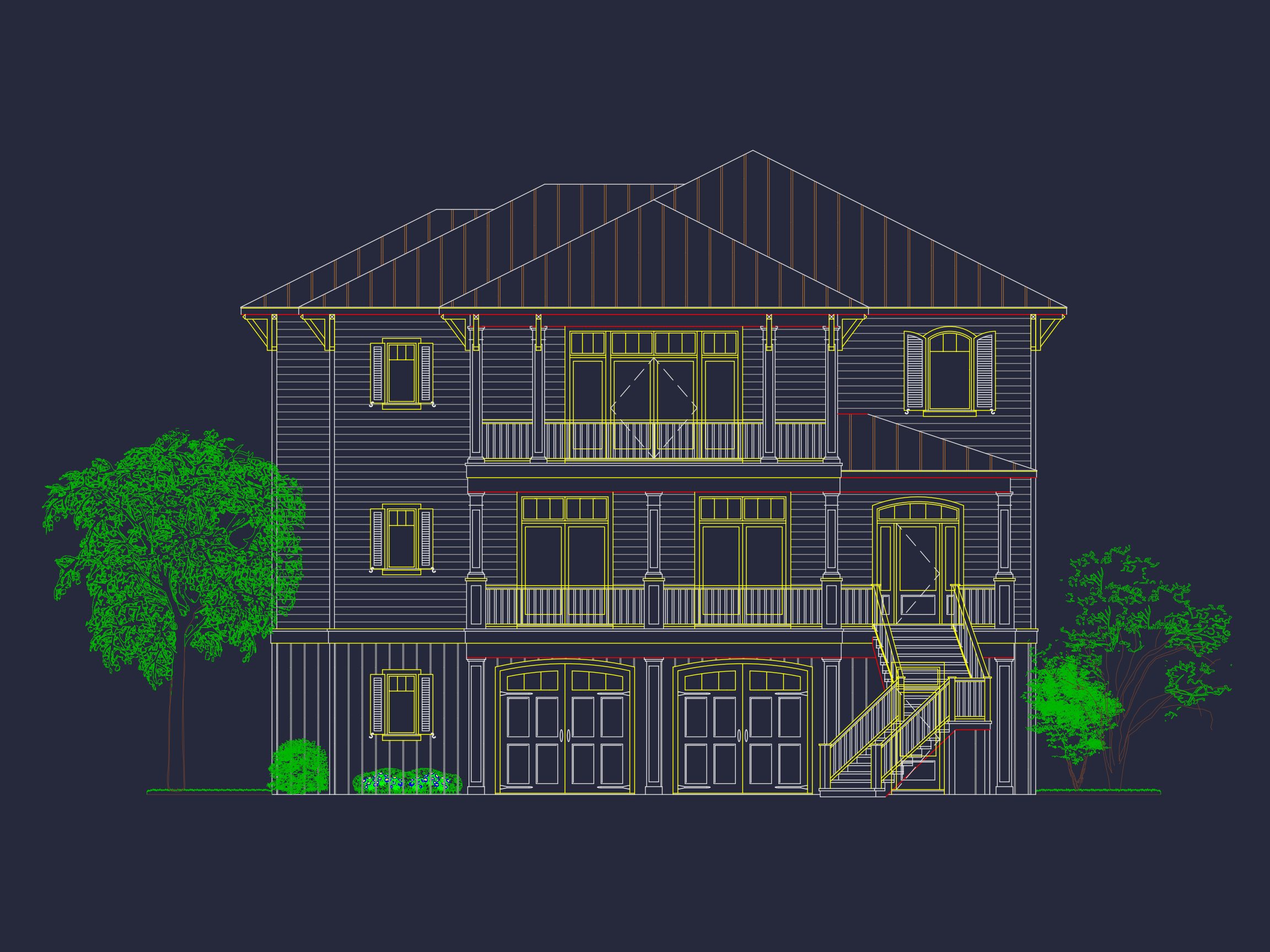 Stunning Coastal house Plan with 5 Bedrooms,3 Floors,and CAD Designs