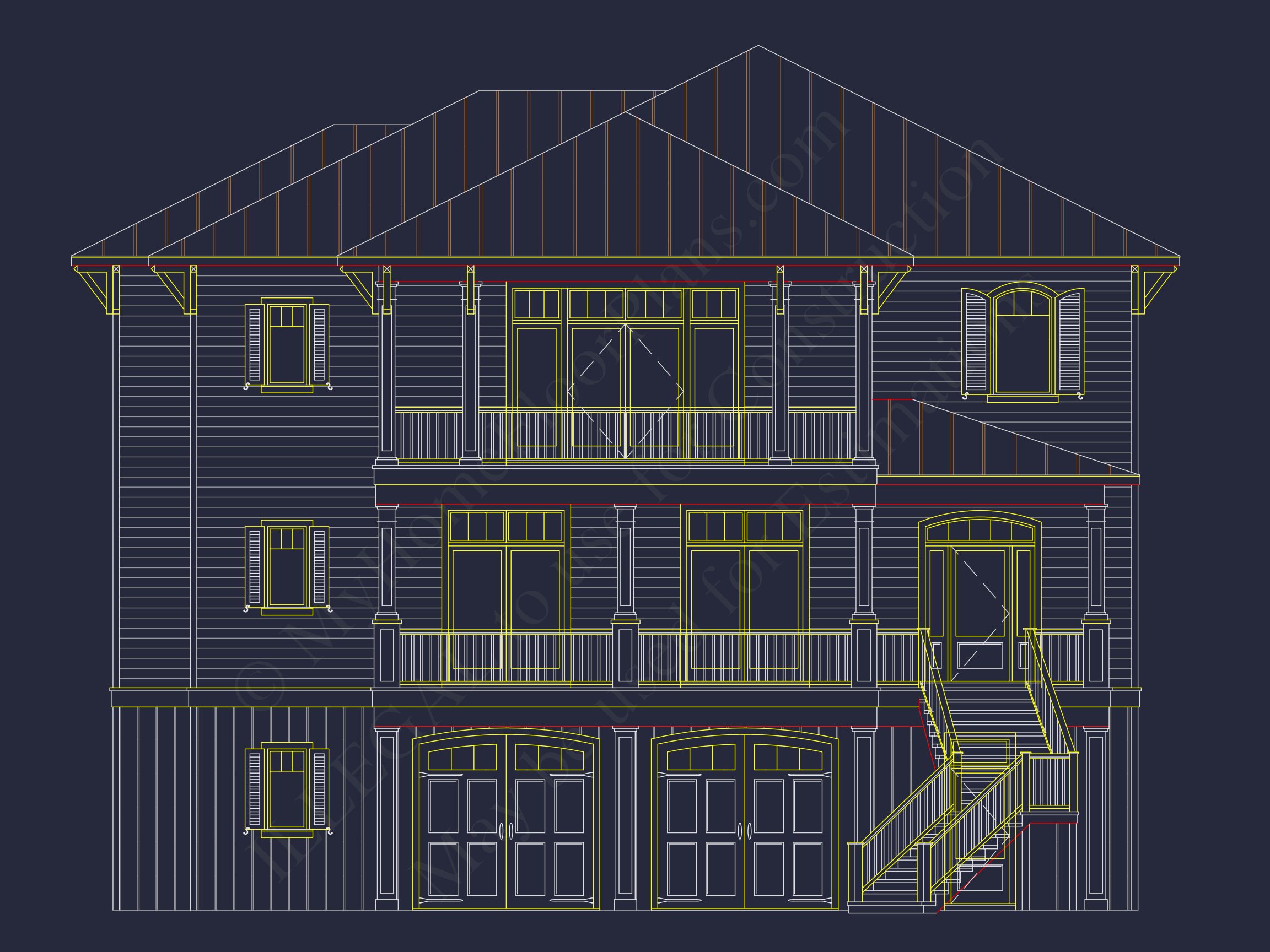 Stunning Coastal house Plan with 5 Bedrooms,3 Floors,and CAD Designs