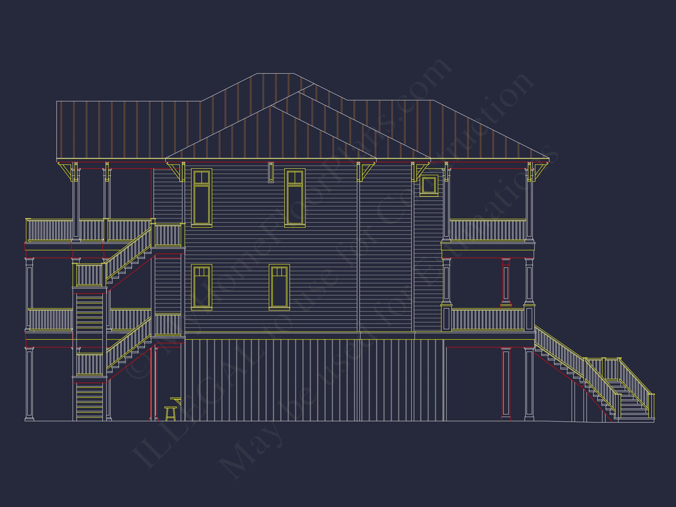 Stunning Coastal house Plan with 5 Bedrooms,3 Floors,and CAD Designs