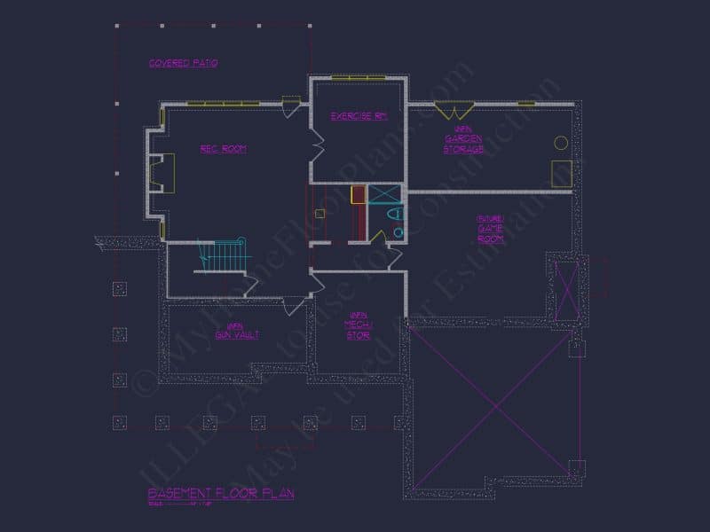 Stunning Colonial house Architecture with Complete CAD Plans