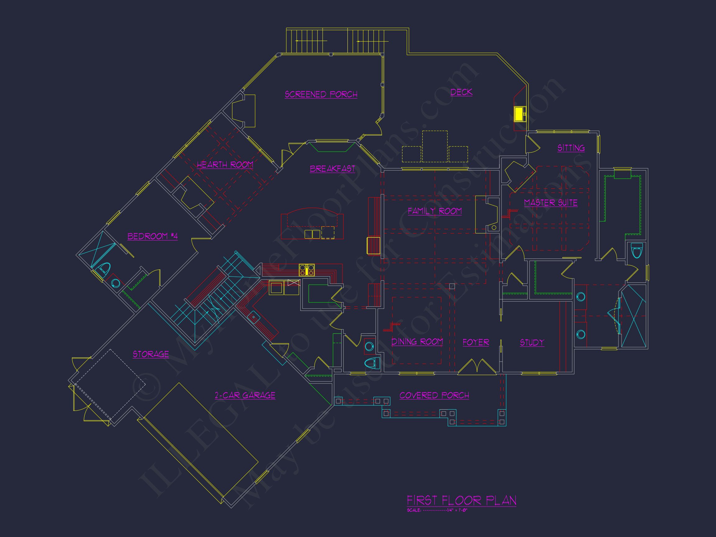 Stunning Craftsman house Design with 3 Floors and CAD Plan
