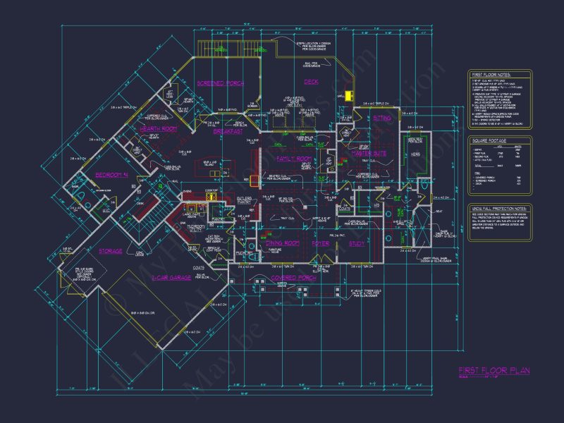 Stunning Craftsman house Design with 3 Floors and CAD Plan