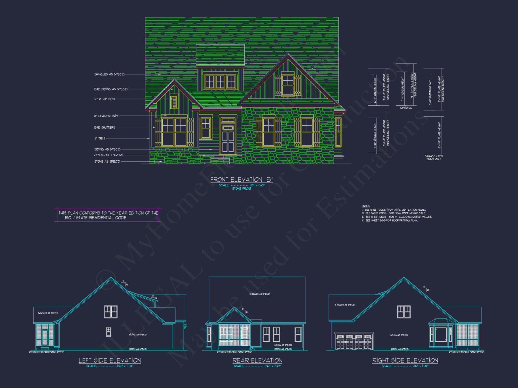 Stunning Craftsman house Plan with 2-Story CAD Designs