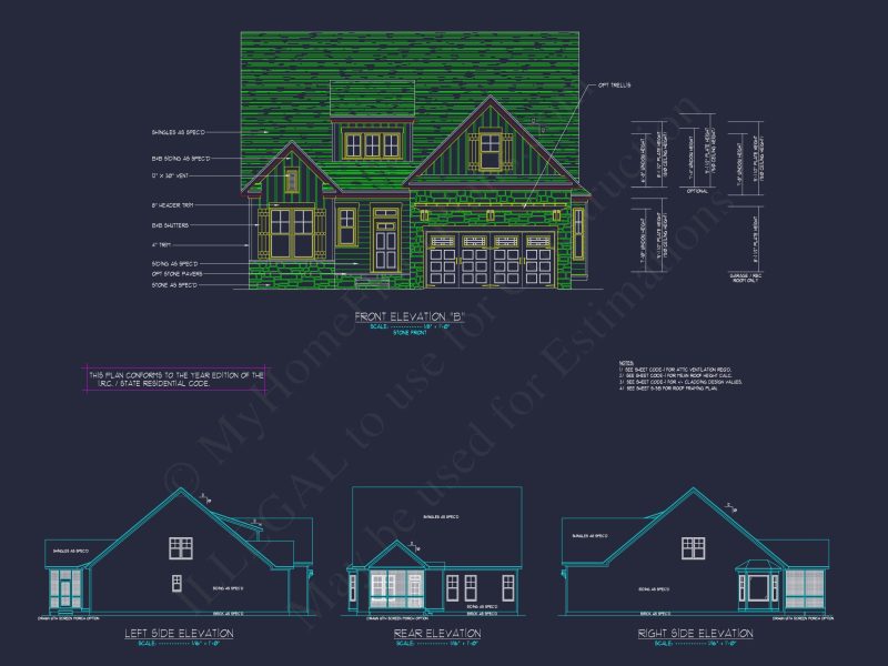 Stunning Craftsman house Plan with 2-Story CAD Designs