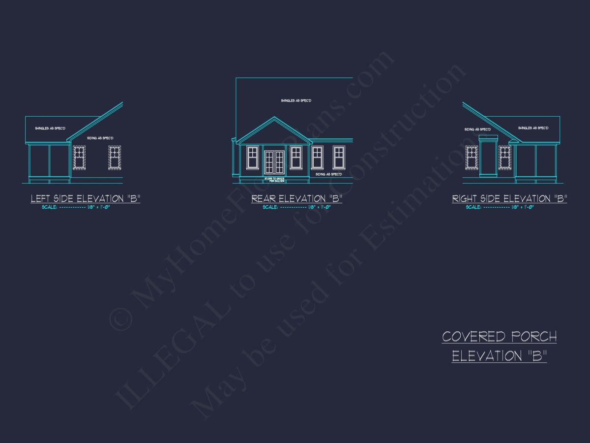 Stunning Craftsman house Plan with Open Floor Design and CAD Blueprint