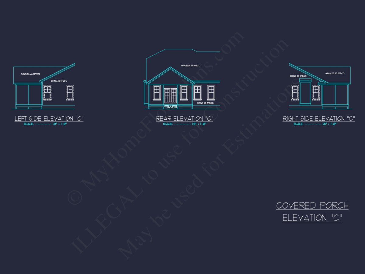 Stunning Craftsman house Plan with Open Floor Design and CAD Blueprint