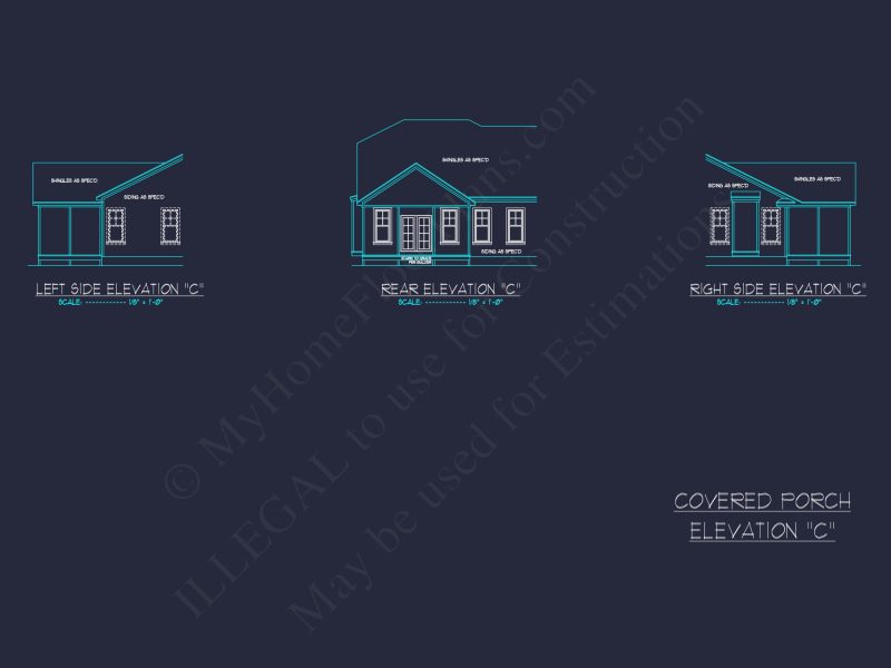 Stunning Craftsman house Plan with Open Floor Design and CAD Blueprint