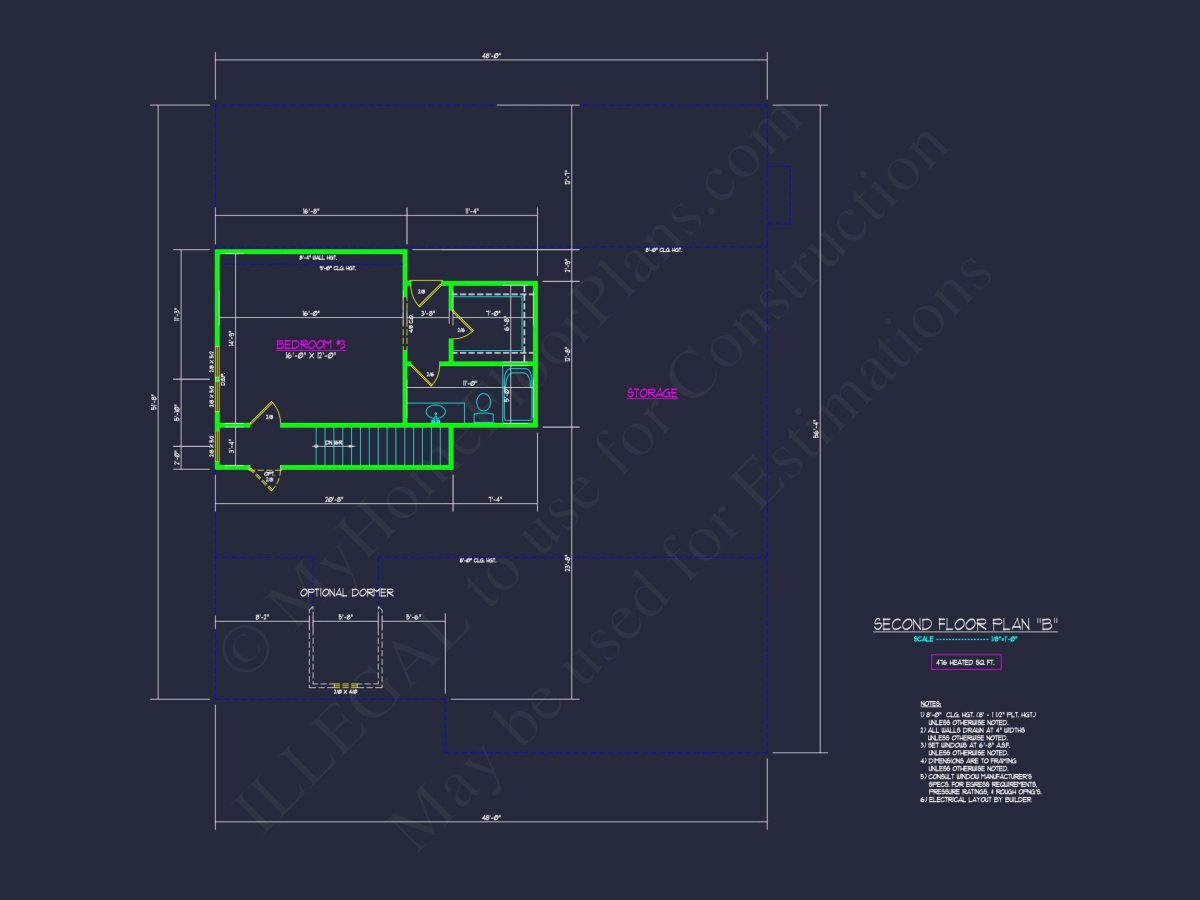 Stunning Craftsman house Plan with Open Floor Design and CAD Blueprint