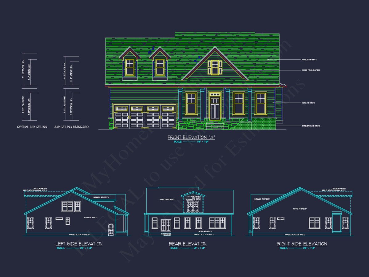 Stunning Craftsman house Plan with Open Floor Design and CAD Blueprint